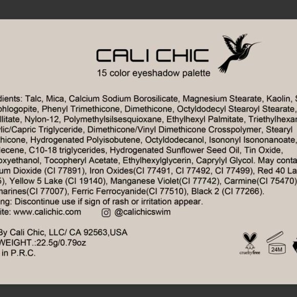 Cali Chic Eyeshadow Palette Celebrity Nude Cosmetic Make Up - Picture 9 of 9